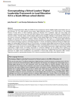 Conceptualising a school leaders' digital leadership framework to lead education 4.0 in a South African school district
