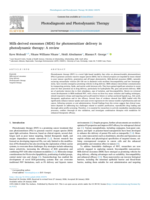 Milk-derived exosomes (MDE) for photosensitizer delivery in photodynamic therapy : a review