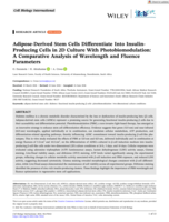 Adipose-derived stem cells differentiate into insulin-producing cells in 2D culture with photobiomodulation : a comparative analysis of wavelength and fluence parameters