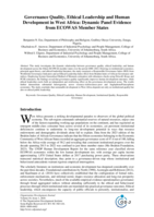 Governance quality, ethical leadership and human development in West Africa : dynamic panel evidence from ECOWAS member states