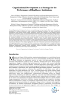 Organisational development as a strategy for the performance of healthcare institutions