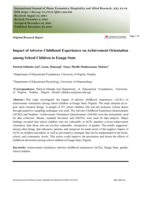 Impact of adverse childhood experiences on achievement orientation among school children in Enugu state