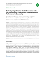 Exploring departmental heads’ experience in the use of distributed leadership to enhance learners’ performance in geography
