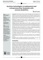 Assistive technologies in employment and entrepreneurship: Graduates with sensory disabilities