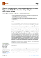 Effect of casting shakeout temperature on residual stresses of hypoeutectic high-chromium iron alloys using the hole-drilling method