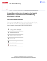 Impact beyond borders : analyzing the spatial spillover of Chinese investment on poverty alleviation in Africa