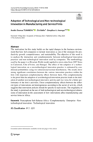 Adoption of technological and non-technological innovation in manufacturing and service firms