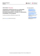 Caesalpinia pulcherrima ash as a sustainable reinforcement in metallic biomaterials for biomedical applications: a review on mechanisms, compatibility, and prospects