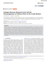 Linkage between electoral cycle and the discouragement of African firms in the credit market