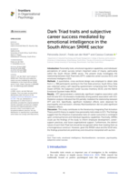 Dark triad traits and subjective career success mediated by emotional intelligence in the South African SMME sector