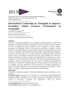 Instructional leadership by principals to improve secondary school learners' performance in Geography