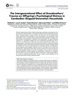 The intergenerational effect of grandmothers' trauma on offspring's psychological distress in Cambodian skipped-generation households