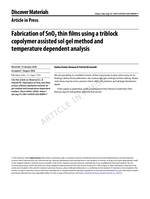 Fabrication of SnO₂ thin films using a triblock copolymer assisted sol gel method and temperature dependent analysis