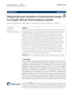 Magnitude and variations of postharvest waste in a South African fresh produce market