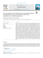 Income inequality, but not energy insecurity, dictates the adoption of residential solar energy technologies in South Africa: implications for renewable energy policy