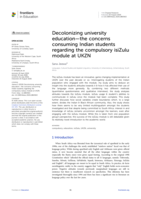 Decolonizing university education—the concerns consuming Indian students regarding the compulsory isiZulu module at UKZN
