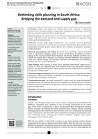 Rethinking skills planning in South Africa : bridging the demand and supply gap