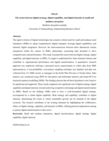 The nexus between digital strategy, digital capability, and digital intensity in small and medium enterprises