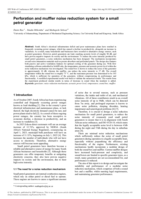 Perforation and muffler noise reduction system for a small petrol generator
