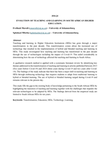  Evolution of teaching and learning in South African higher education