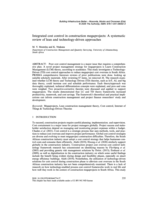 Integrated cost control in construction megaprojects : a systematic review of lean and technology-driven approaches