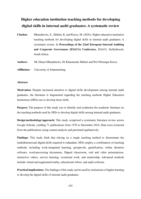 Higher education institution teaching methods for developing digital skills in internal audit graduates : a systematic review