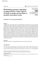 Rethinking economic upgrading in apparel GVCs : value capture through strategic partnerships in product innovation cycles
