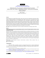 Industrial policy for prematurely deindustrialized economies in the twenty-first century : integrating economic, social and environmental goals for Brazil