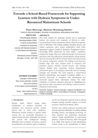  Towards a school-based framework for supporting learners with dyslexia symptoms in under- resourced mainstream schools