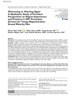 Welcoming or warning signs? a qualitative study of providers' perspectives on stigma experiences and practices in HIV prevention services for young hispanic/latino sexual minority men
