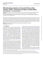 4IR technology adoption in the south African airline industry  : drivers, constraints and labour market effects