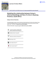 Modeling the relationship between living in informal dwellings and fear of crime in Gauteng province, South Africa