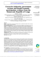 Extractive industries, government revenue and female economic participation: evidence from the Democratic Republic of Congo
