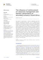 The influence of reinforcement on classroom management and learners' performance at secondary schools in South Africa