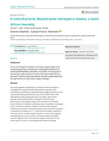 A crisis of priority : beyond water shortages in Soweto, a South African township 