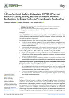 A cross-sectional study to understand COVID-19 vaccine hesitancy among nursing students and health workers : implications for future outbreak preparedness in South Africa
