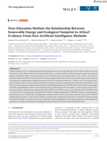 Does education mediate the relationship between renewable energy and ecological footprint in Africa? evidence from new artificial intelligence methods