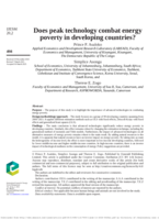 Does peak technology combat energy poverty in developing countries?