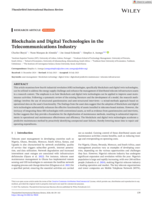 Blockchain and digital technologies in the telecommunications industry