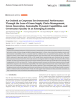 An outlook at corporate environmental performance through the lens of green supply chain management, green innovation, sustainable dynamic capabilities, and governance quality in an emerging economy