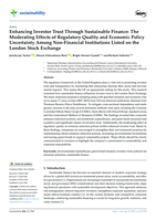 Enhancing investor trust through sustainable finance : the moderating effects of regulatory quality and economic policy uncertainty among non-financial institutions listed on the London Stock Exchange
