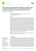 Carbon emission quantification, modeling, and optimization in additive manufacturing : a case of material and energy consumption reduction in fused filament fabrication