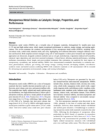 Mesoporous metal oxides as catalysts : design, properties, and performance