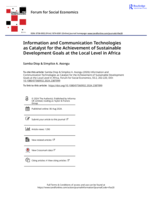Information and communication technologies as catalyst for the achievement of sustainable development goals at the local level in Africa
