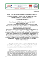 Peer and media influence on drug misuse and its implications for human capital development among female undergraduates