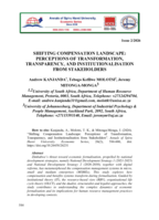 Shifting compensation landscape : perceptions of transformation, transparency, and institutionalisation from stakeholders