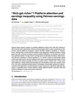 "Rich-get-richer"? Platform attention and earnings inequality using patreon earnings data