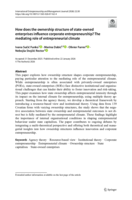 How does the ownership structure of state-owned enterprises influence corporate entrepreneurship? The mediating role of entrepreneurial climate
