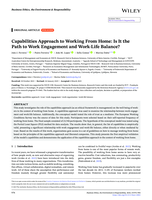 Capabilities approach to working from home : is it the path to work engagement and work-life balance?