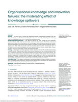 Organisational knowledge and innovation failures : the moderating effect of knowledge spillovers